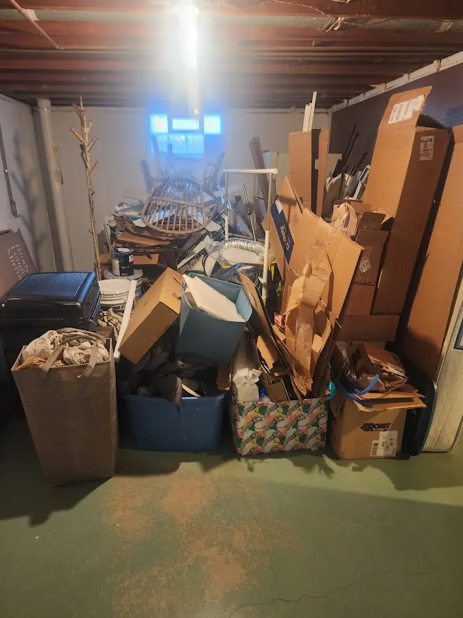 Roll-off dumpster container at job site for Roll Off Dumpster Rental in Deptford